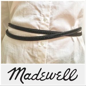 MADEWELL 62” Skinny Chain Belt/Leather